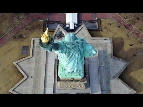 Statue of Liberty via Drone