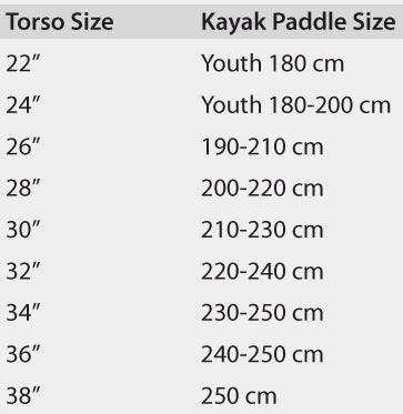 Torso length chart