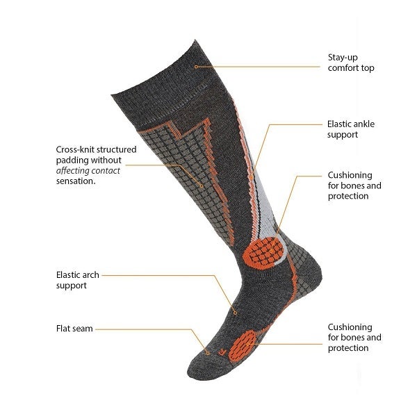 High Performance Wool Ski Socks