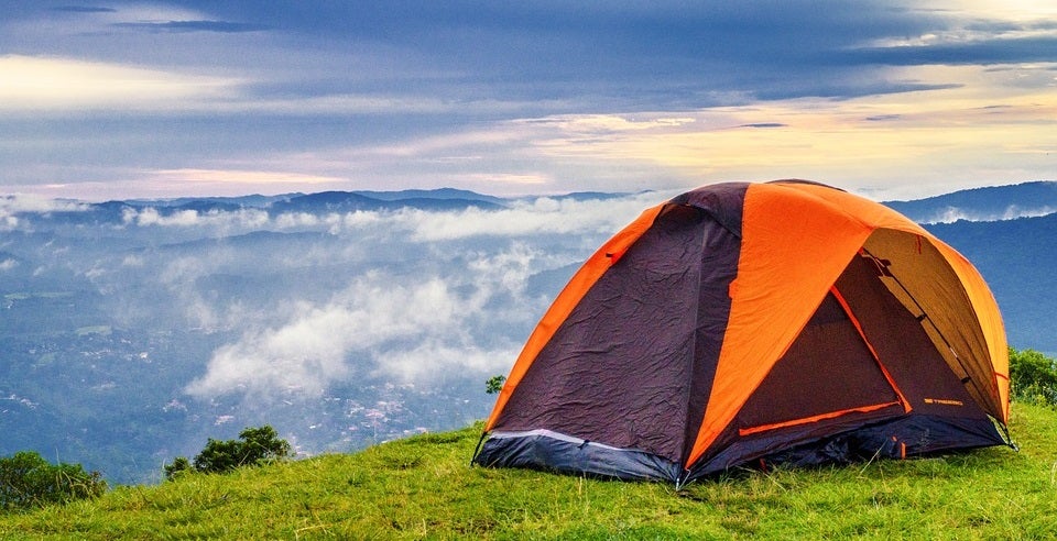 camping tents and stakes