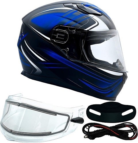 Typhoon Helmets Full Face Snowmobile Helmet with Heated Shield