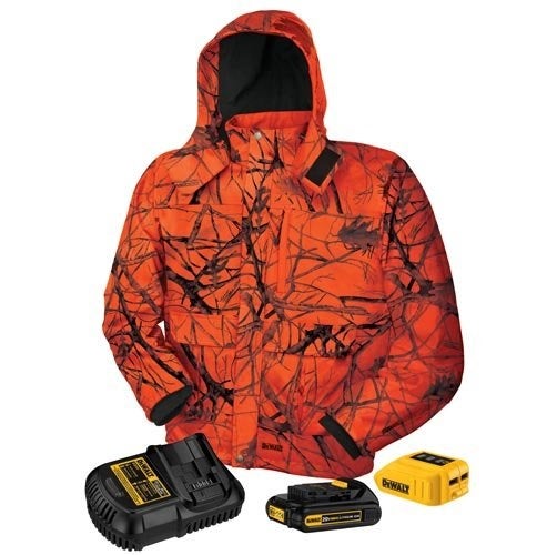 DEWALT Red Camo Heated Jacket DEWALT DCHJ063C1-XL Blaze Camo Heated Jacket