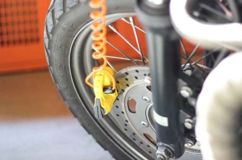 disc brake lock for two wheelers