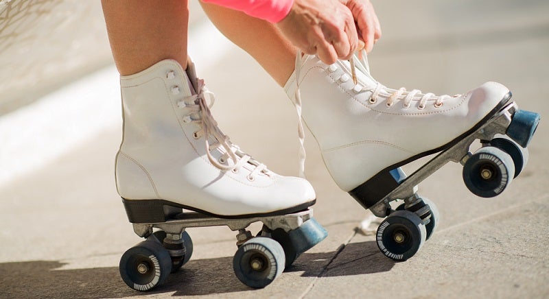 Roller Skates for Women Men High-top Roller Skates Four Wheels Roller Skates Shiny Roller Skates for Girls Boys with Shoes Bag 