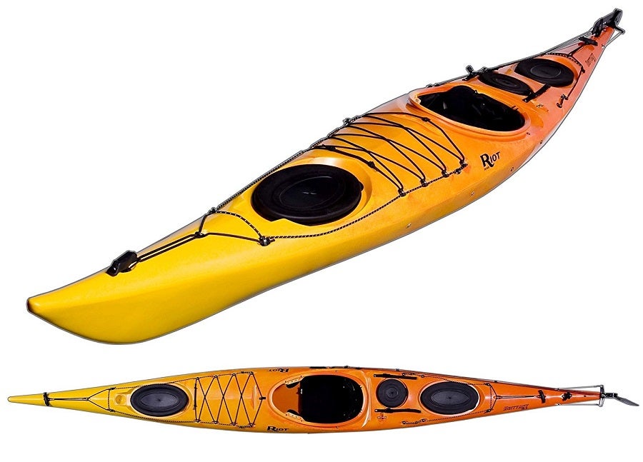 Riot Kayaks Brittany 16.5 Flatwater Touring Kayak with Skeg and Rudder