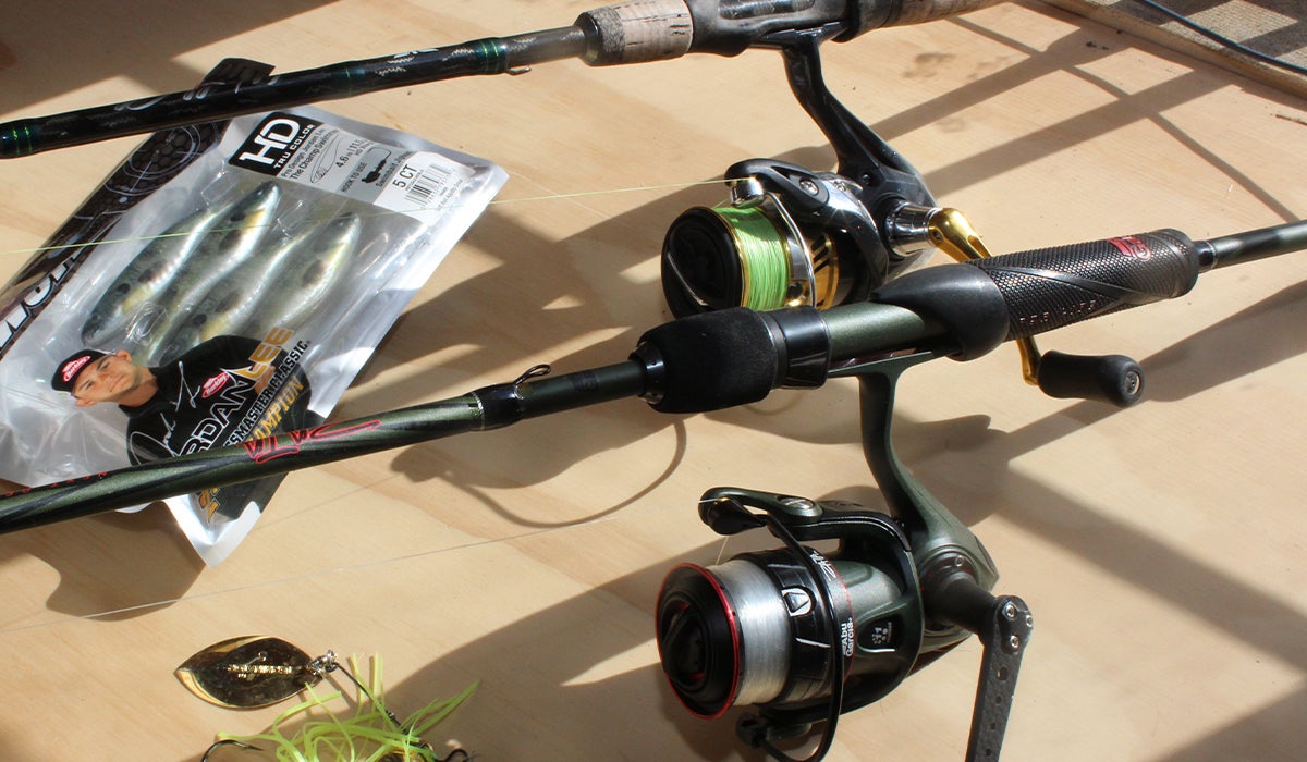 A pair of spinning reels