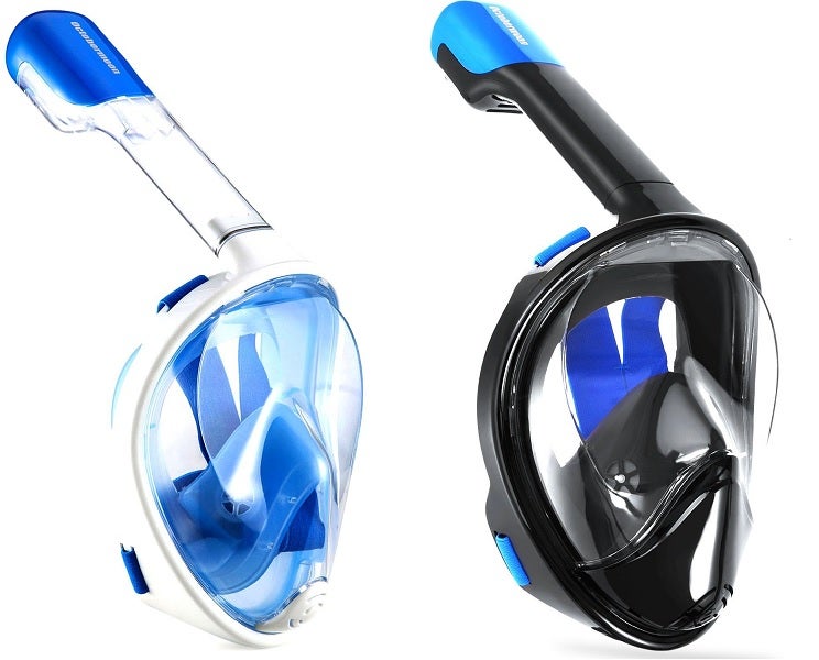 Snorkel Mask Full Face 2020 Newest UV Protection Foldable Easy Breathe Sea View 180/° Snorkeling Package Set