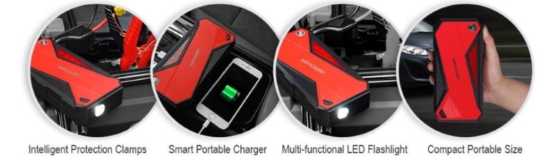 DBPOWER 600A Peak 18000mAh Portable Car Jump Starter