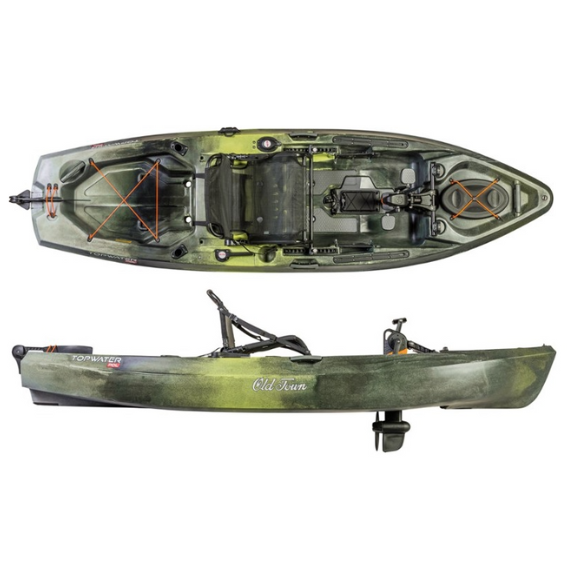 Old Town Topwater Pedal Drive Angler Fishing Kayak