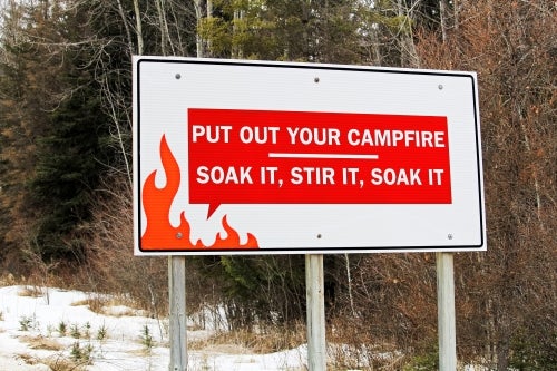 campfire safety soak and stir