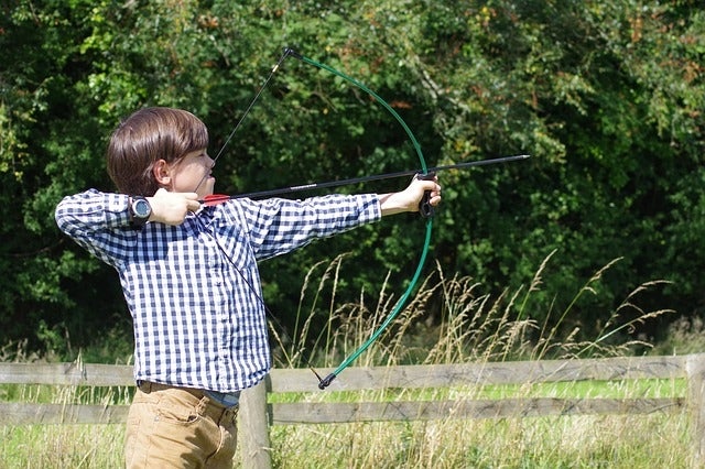 kid archery shooting