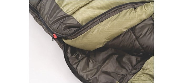 Coleman-North-Adult-Mummy-Sleeping bag zipper