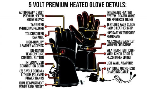 ActionHeat-5V-Premium-Heated-Gloves features