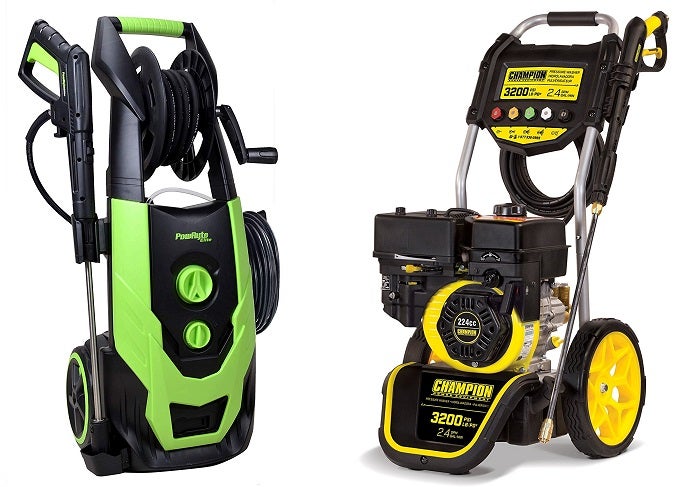 electric pressure washer vs gas pressure washer