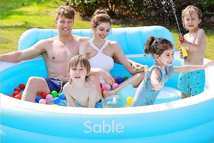 Backyard Outdoor 92 X 56 X 20 Inflatable Pool Garden For Ages 3