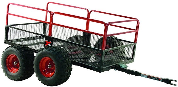 Yutrax TX159 Black/Red Trail Warrior X4 Heavy Duty UTV/ATV Trailer