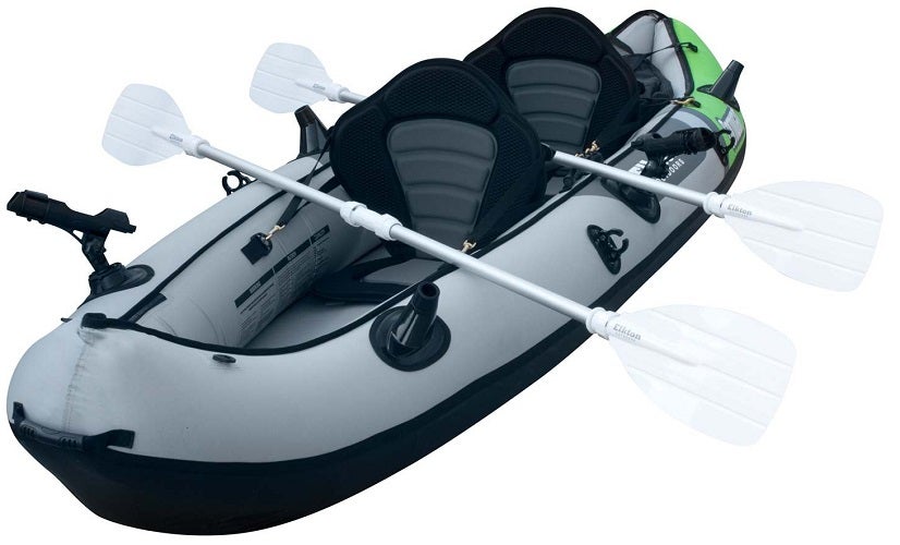 Elkton Outdoors Cormorant 2 Person Tandem Inflatable Fishing Kayak