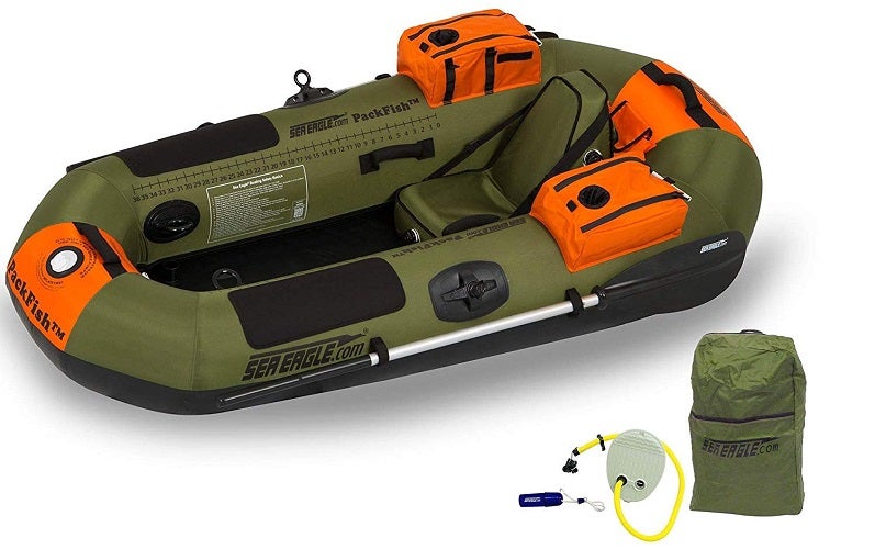 Sea Eagle PF7K PackFish Inflatable Boat Deluxe Fishing Package