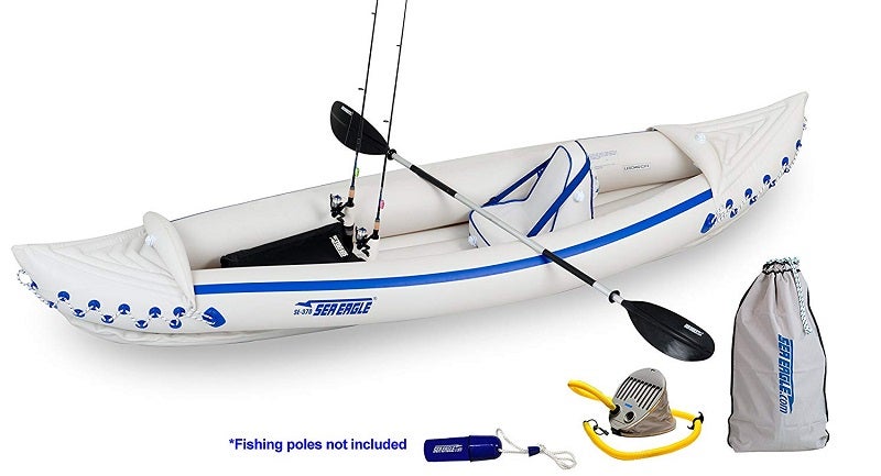 Sea Eagle SE370 Inflatable Sport Kayak Fishing Package