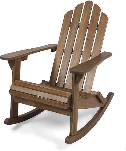 Great Deal Furniture Cara Outdoor Adirondack Rocking Chair