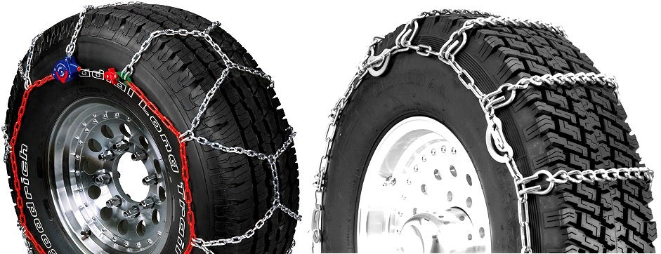 snow chains tread comparison