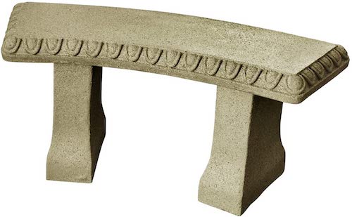 emsco group garden bench natural appearance made of resin lightweight height