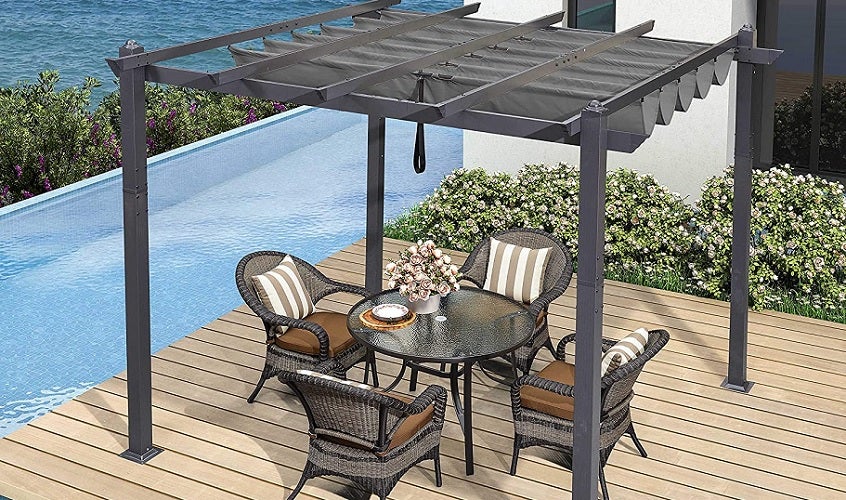 PURPLE LEAF Aluminum Outdoor Pergola best backyard pergola