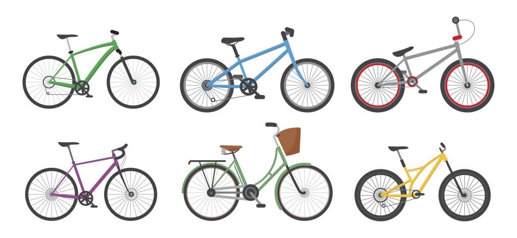 There are many different types of bikes to choose from. 