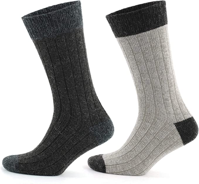 GoWith 2 Pairs Men and Women Alpaca Socks