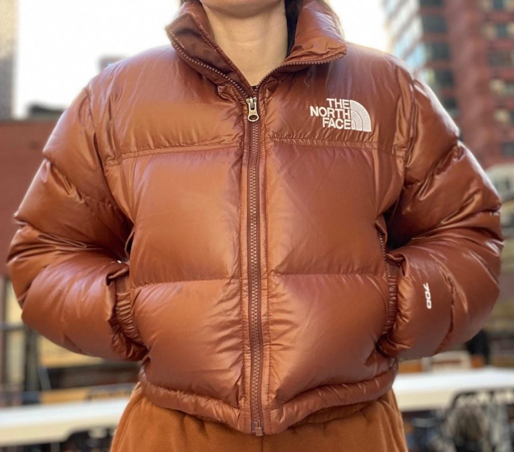 Front view of North Face Nuptse Short Jacket