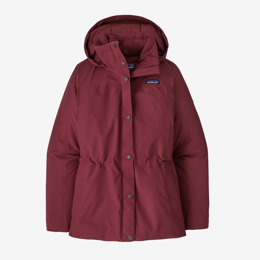 Front view of the Patagonia Off Slope Jacket in red