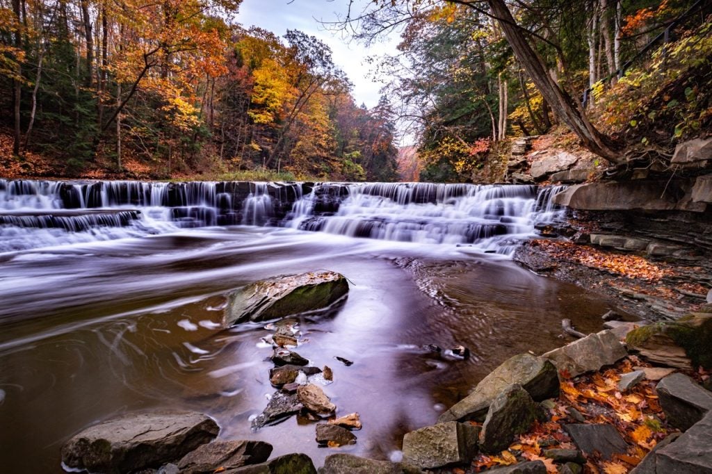 The Cuyahoga River that runs through Cuyahoga Valley National Park. Credit: thanasarn/Shutterstock