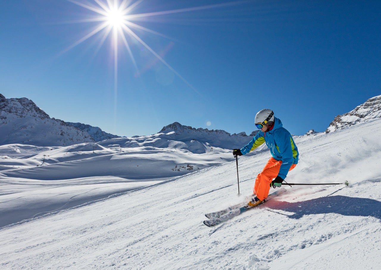 Read this guide on how to get ready for ski season to make sure you have the gear and fitness you need to hit the slopes safely. Credit: Lukas Gojda/Shutterstock